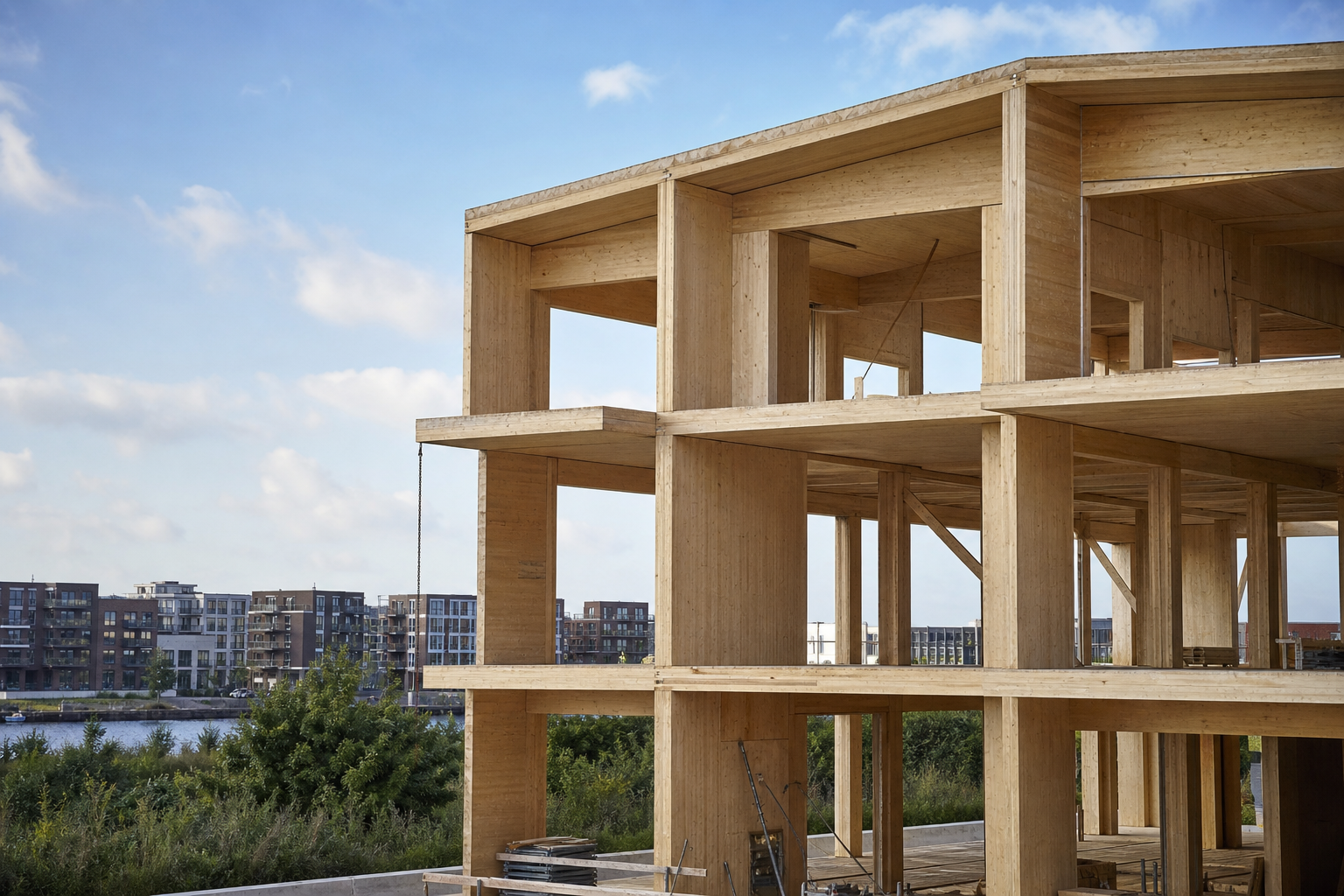 Redactioneel beeld bij Het Nieuwe Tijdperk van CLT: Innovaties in Massieve Houtbouw